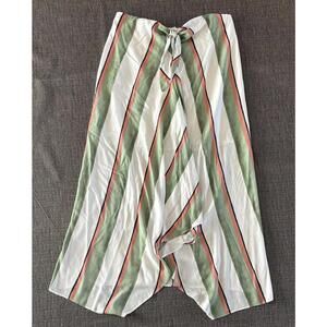 VIX Paula Hermanny Striped Knotted Maxi Skirt/ Swim Coverup Large